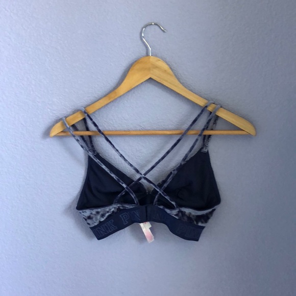 PINK/VS blue velvet bralette - Picture 2 of 2